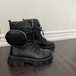 New! Cape Robbin Monalisa Combat Boots for Women, Platform Boots w/ pouch